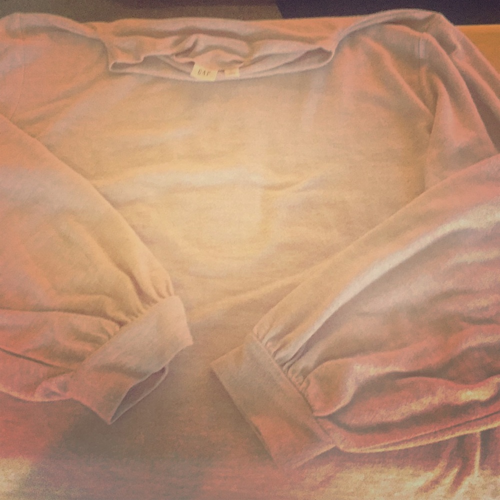 Gap Rose quartz turtle neck sweater bell sleeves